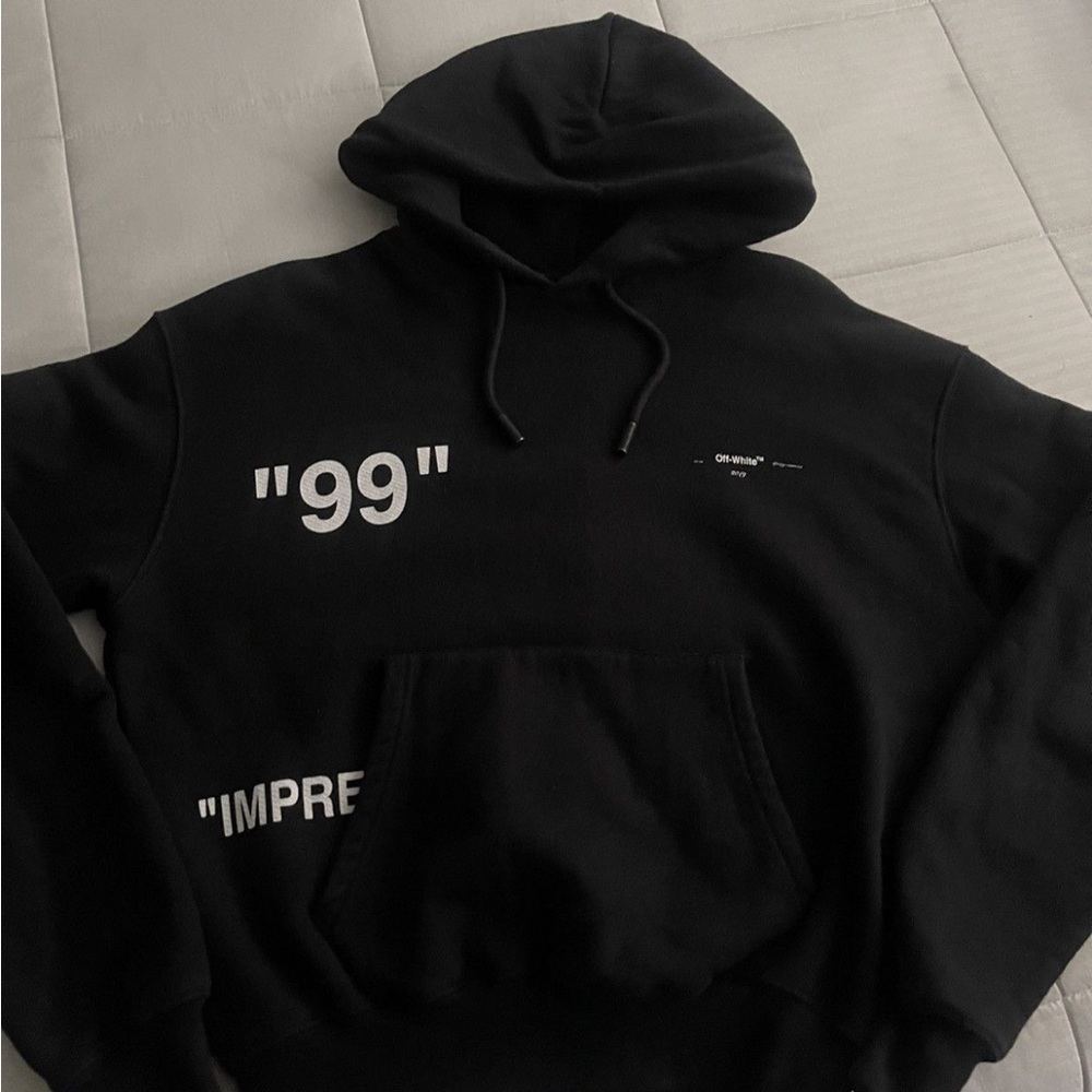 OFF-WHITE Ice man Graphic Print Hoodie
